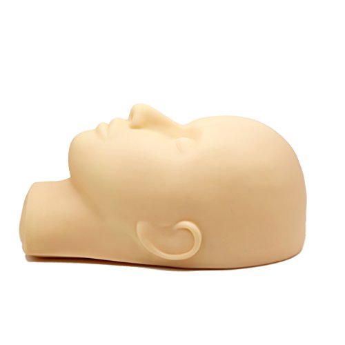 Obeya Flat Rubber Practice Training Head Eyelash Extensions Makeup Model Manikin Cosmetology Doll Face Head Massage