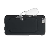 ThinOPTICS Stick Anywhere, Go Everywhere Reading Glasses plus iPhone 6/6S Case, Clear Frame, Black Case, 1.00 Strength