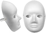 Lexicon Select 5 Pack Plain Paper Fibre Face Masks For Craft Halloween Christmas view 2