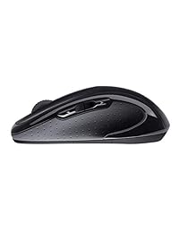 Logitech M510 Mouse inalámbrico de computadora   cómoda forma con recibidor USB, con botones atrás adelante y movimiento de lado a lado, gris oscuro