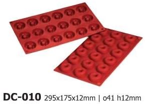 18 Cavity Donut Non Stick Silicone Baking Mould, Ideal for Cake, Dessert, Ice Cream, Chocolate, Fondant, Soap etc - by Silicone-Bakeware
