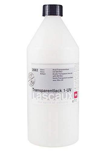 Lascaux : Transparent UV Protect Varnish 1 : 1 Litre : Gloss