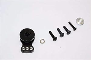 EPTNNASO Aluminum Servo Saver 15MM for Stock Plastic 25T Output Gear Ajustable Hi-Torque Servo Arm Black