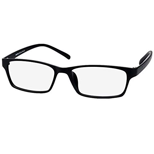 LifeArt Blue Light Blocking Glasses,Computer Reading Glasses,Transparent Lens,Reduce Headaches&Eyestrain,Stylish for Women/Men (Austin_c1_Black, 0.50 Magnification)
