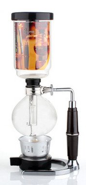 UPC 712392452328, 5 Cup Tabletop Siphon (Syphon) Coffee Maker with Alcohol Burner, Plastic Coffee Powder Spoon, Filter Cloth and Wooden Stirrer