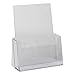 Clear-Ad - Acrylic Slant Back Bifold Brochure Holder 6x9 - Half Page 6 Inch Wide Sign, Rack Card, Booklet, Catalogue, Flyer, Pamphlet, Postcard, Tract Display Stand - LHF-S110 (Pack of 6)
