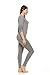 Thermajane Long Johns Thermal Underwear for Women Fleece Lined Base Layer Pajama Set Cold Weather (Small, Grey)