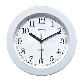Geneva Clock Company Advance Analog Hanging Wall Clock, 8", White
