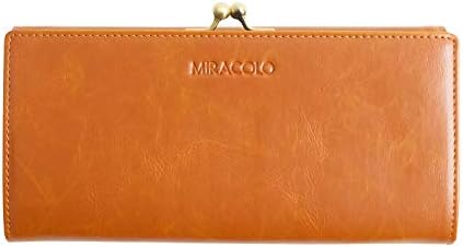MIRACOLO Women’s Long Wallet, Coin Purse, Card Slot, Large Capacity, Adult, Long Wallet, Bifold Popular, Stylish, 3 Colors Available