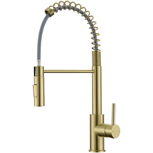 CECIPA Wasserhahn Küche Hochdruck, Küchenarmatur Mit Herunterziehbare Brause, Mischbatterie Küche Zwei Sprühfunktionen, Hoher Bogen Spültischarmatur 3