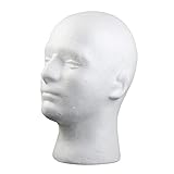 Thobu Mannequin Styrofoam Foam Male Manikin Head Model Wig Glasses Hat Display Stand