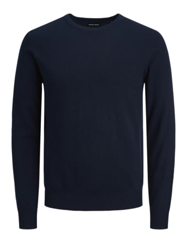 Jjeemil Knit Crew Neck Noos, Maglione Lavorato a Maglia Uomo, Navy Blazer, L