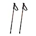 ENKEEO Trekking Poles Anti Shock & Quick Lock Hiking Poles Ultralight Collapsible Trail Walking Stick with Durable Aluminum (Black and Orange, 1 Pair / 2 Pack)