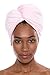 Texere Women's Viscose from Bamboo and Cotton Terry Hair Towel - Lightweight, Absorbent Fast Drying Hair Wrap for Anti Frizz and Anti Breakage (Tya, Barely Pink, U)