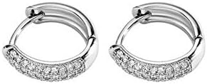 Orisignall Zircon Earrings 18K White Gold Hoop Jewelry Elegant Gifts
