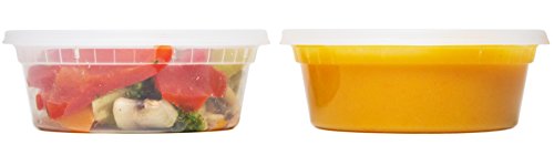 8 oz Plastic Food Storage Containers with Leakproof Lids (24 pack) - Reusable Deli & Restaurant Container - Freezer, Microwave & Dishwasher Safe - BPA Free - Perfect for Meal Prep, Snacks & Even Slime - Thumbnail 2