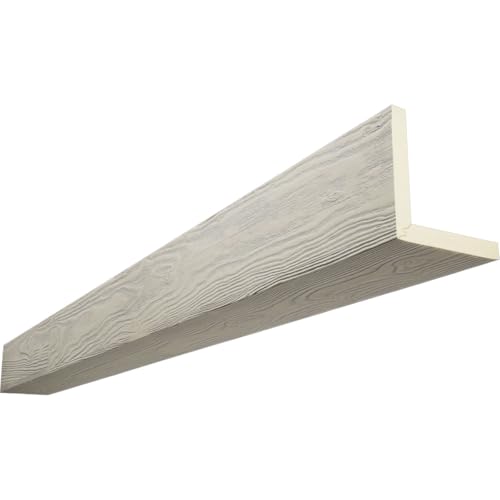 Timberthane Sandblasted Faux Wood Beam, 2-Sided (L-Beam), 4"W x 8"H x 240"L, Dr…