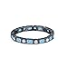 Blue Apple Co. 3mm Art Deco Full Eternity Wedding Band Baguette Round Cubic Zirconia 925 Sterling Silver Choose Color