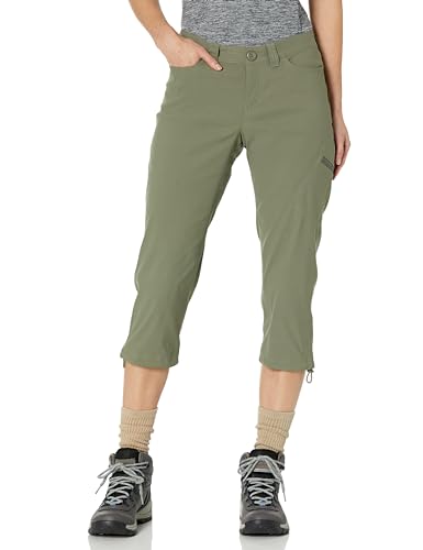 Eddie Bauer Women's Fixed Waist Active Performance Rainier Capri Pants, Sprig,…