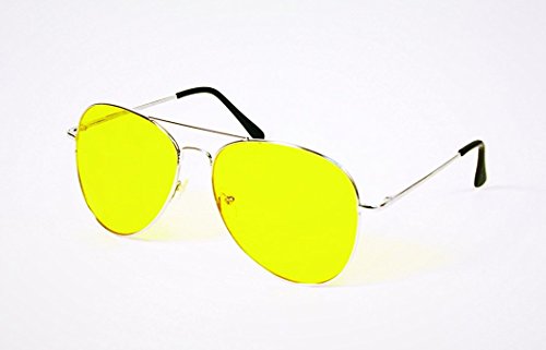 Summarytip Night Vision Night View NV Glasses Yellow Glasses Sunglasses Glasses Aviator Polarized Sunglasses Anti-glare Driving Eyewear Block Nighttime Glare Perfect for Any Weather Reduces Eye Strain