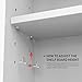 Yaheetech White Wood Bathroom Wall Mount Cabinet Toilet Medicine Storage Organizer Single Door with Height Adjustable Shelves
