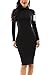 YMING Women Turtleneck Long Sleeve Dress Comfy Bodycon Slim Fit Sheath Dress