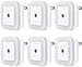 Uigos LED Night Light Lamp with Smart Sensor Dusk to Dawn Sensor, Daylight White, 0.5W Plug-in, 6 Piece primary
