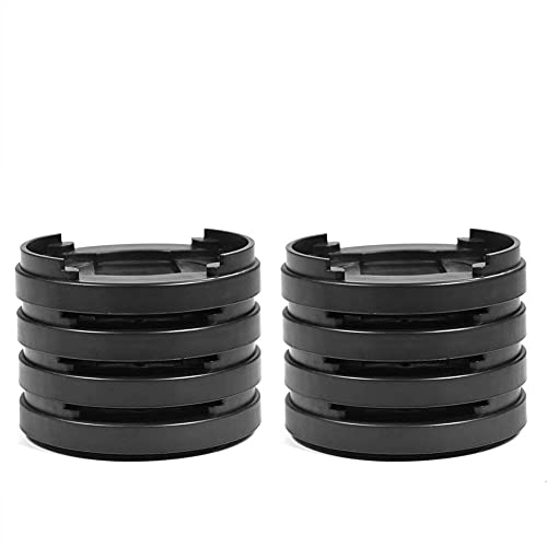 Estink Adjustable Furniture Risers, 8 Pack, Round Black Plastic Multi-slot Non-slip Bed Riser for Table Desk Sofa Chairs, 8.5x1.5cm