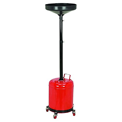 JDM Auto Lights Oil Waste Drain Pan Portable 5 Gal Gallon Draining Tank Dolly Funnel Drum Lift