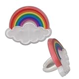 Rainbow Cupcake Rings (24-Pack)