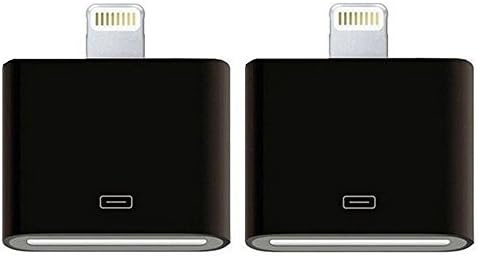 30-Pin adapter, 8 Pin to 30 Pin White Charging Adapter for iPhone 7, 7 Plus, 6S, 6S Plug, 5S, 5C, iPad (black)