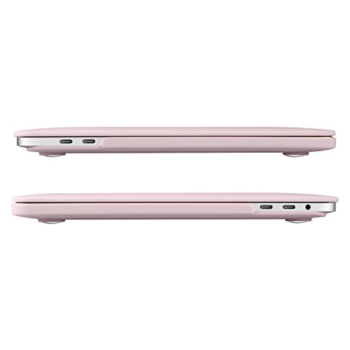 MacBook Pro 13 inch Case 2017 & 2016, UESWILL Smooth Soft Touch Hard Shell Case for MacBook Pro 13 inch, 2/4 Thunderbolt 3 ports - with/without Touch Bar, Model A1706/A1708, Rose Quartz
