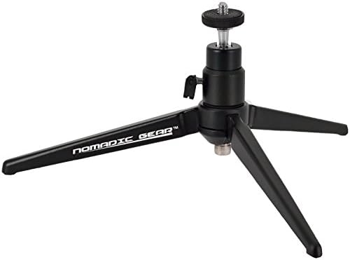 Nomadic Gear 360 Rotatable Table Mini Tripod with Phone Holder and GoPro Adapter Universal Support for iPhone iPod Touch Samsung Galaxy Series HTC LG Sony