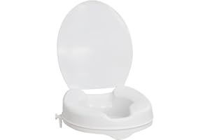 AquaSense Raised Toilet Seat with Lid, White, 2 Inches