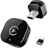 【2026 Upgarded】 Wireless CarPlay Adapter for iPhone, Mini USB Design for Cars with Wired CarPlay, Fast Connection,5.8GHz WiFi,No Delay, Compatible with iOS 10+ & iPhone 6+, USB/Type C,Plug and Play