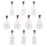 10 Pieces cork Glass vial pendant Mini Glass Bottle