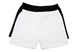 UndieShorts Girls All in One Under Shorts (2-Pack Combo) Black & White