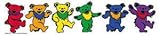 Grateful Dead - Rainbow Dancing Bears - Sticker / Decal