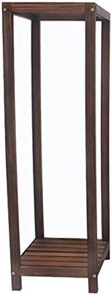 HUOQILIN Flower Stand Stool Shape Solid Wood Flower Stand Tripod Shelf Shelf Living Room Floor Type Multi-Layer Flower Stand (Size : 2 tier-90cm)