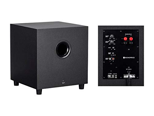 Monoprice Premium 5.1.4-Ch. Immersive Home Theater System - with 8 Inch 200 Watt Subwoofer, Dolby Atmos Compatible, Black