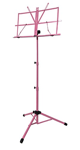 Tetra-Teknica EMS-04-P Portable Folding Sheet Music Stand with Carry Bag, Color Pink