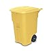 Rubbermaid Commercial Products BRUTE Rollout Heavy-Duty Wheeled Trash/Garbage Can, 50-Gallon, Yellow, for Restaurants/Hospitals/Offices/Warehouses/Garage