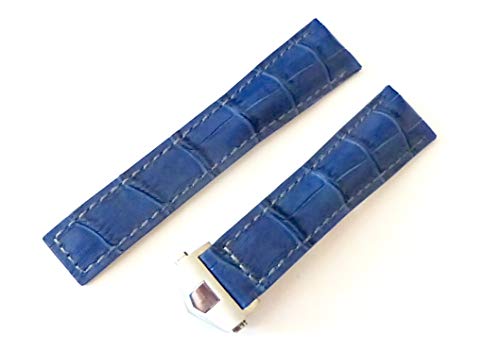 20mm Navy-Blue Watch Band Strap with Deployment Clasp Replacement TAG