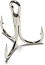 Treble Hooks 3X Strong Nickel Size 3/0 100 Pieces