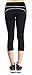 Sugar Pocket Women's Capris Tights Workout Running Leggings Yoga Pants M(BK/Grey)