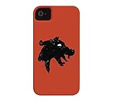 Longboat's Dragon iPhone 4/4s Dark pastel red Barely There Phone Case