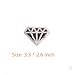 16 Pcs Iron On Embroidered Sequins Glitter Patch Set-Rose Diamond Love Heart Red Lips Lipstick Cherry Underbrella Eyeball Patch …