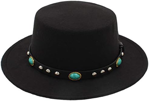 Vintage Winter Wool Felt Fedora Hats Round Top Godfather Fashion Pork Pie Hat