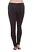 Alki'i Luxurious Cotton Lycra Fold Over Yoga Leggings, Black XL