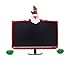 Mehome Computer Monitor Cover, Elastic Computer Cover Christmas Decorations for Home Office Decor Year Gift Ideasthumb 4